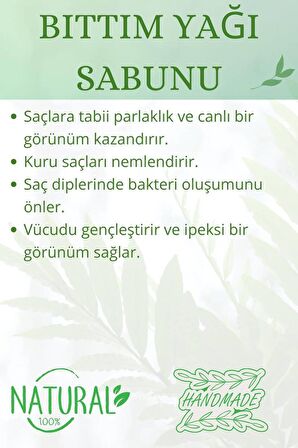 Hediyelik Bıttım Yağı Sabunu El Yapımı Doğal Paletli 110 G