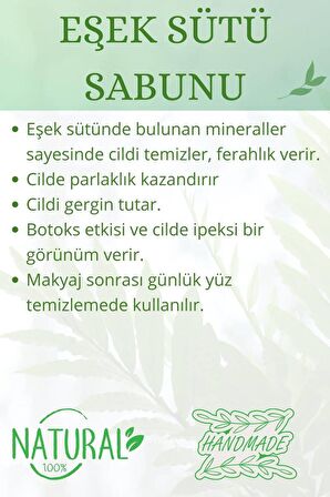 Hediyelik Eşek Sütü Sabunu El Yapımı Doğal Paletli 110 G