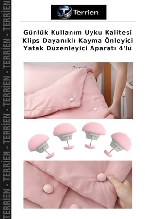 Günlük Kullanım Uyku Kalitesi Klips Dayanıklı Kayma Önleyici Yatak Düzenleyici Aparatı 4'lü