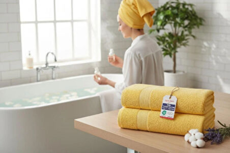 2'li  Banyo Havlusu Yumuşak %100pamuk 