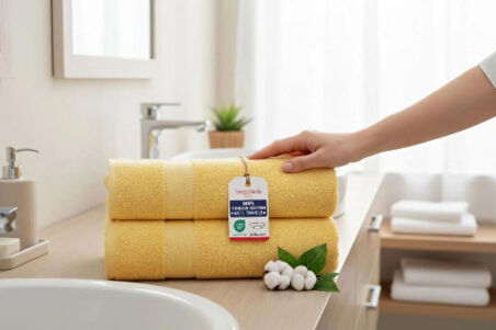 2'li  Banyo Havlusu Yumuşak %100pamuk 