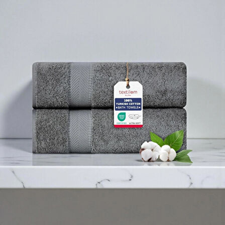 2'li  Banyo Havlusu Yumuşak %100pamuk 