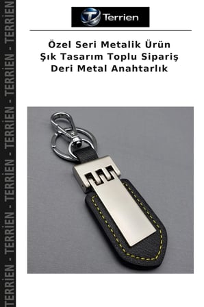 Özel Seri Metalik Ürün Şık Tasarım Toplu Sipariş Deri Metal Anahtarlık