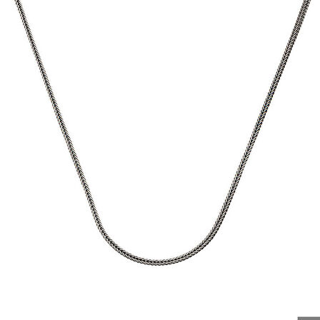 ​Gümüş 2 mm Tilki Kuyruğu 60 Cm Zincir