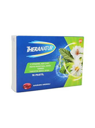 Theranatur C Vitamini Ve Bitkisel Ekstreler İçeren Ahududu Aromalı Takviye Edici Gıda 16 Pastil