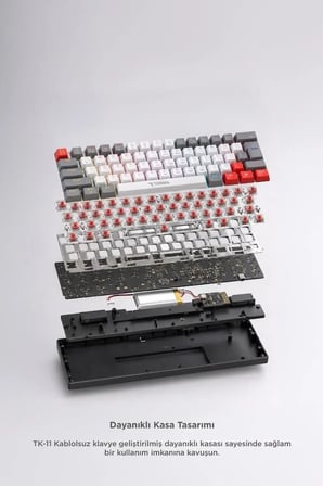 Oyun Aksesuarı Hızlı Tepki Bilgisayar Eşyası Oyuncu Klavyesi Rgb Işıklı Mekanik Şarjlı TK11