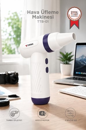 Özel Üretim Taşınabilir Hediyelik Cihaz Hava Üfleme Makinesi TTB01 Mavi 85000PM 1100MAH 40W