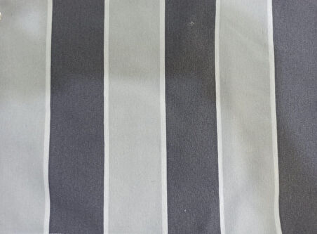 CEYLAN Home Balkon Perdesi Kuş Gözü Ölçü Seçenekli Gri-Gri Çizgili