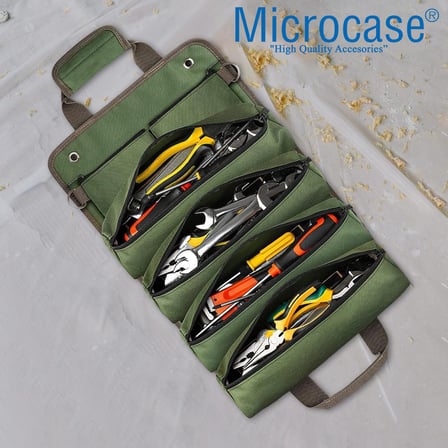 Microcase Çok Bölmeli Katlanabilir Çıkarılabilir Gözlü Organizer Takım ve Hırdavat Çantası - AL5114