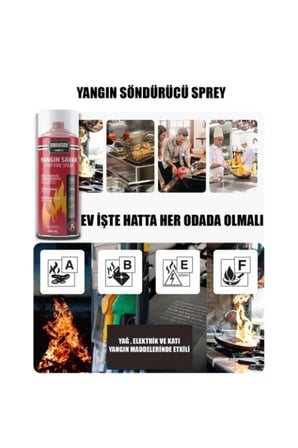 2 Adet Yangın Savar Tüpü Sprey – 500 Ml Kompakt Yangın Söndürücü Sprey, Ev Ofis Araç İ̇Çin Hızlı Müdahale, Stop Fire Spray
