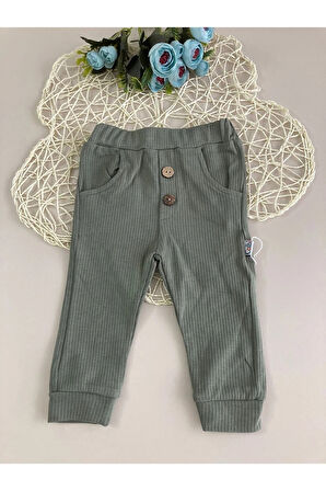 MLKÇ Colbi Raporlu Cepli Çizgili Pantolon Yeşil 2038