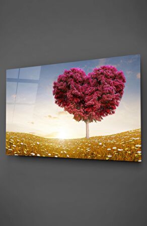 Tipografi Dünya Haritası Cam Tablo