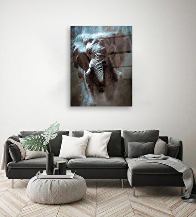 Neon Efekt Aslan Cam Tablo