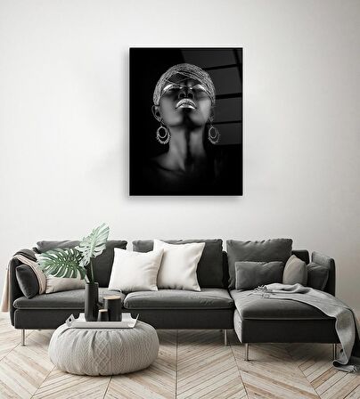Dört Nala Koşan Atlar Cam Tablo