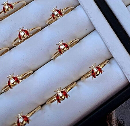 Uğur Böcek Formlu Altın Yüzük 14 Ayar 585