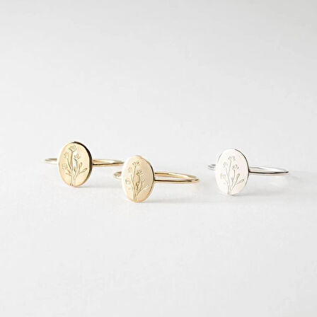 Kişiye Özel Altın Yüzük 14K Şövalye