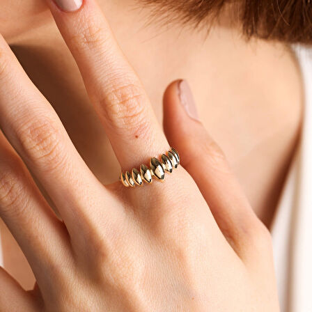 Altın Shield Yüzük 14K