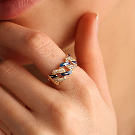 Mineli Gurmet Altın Yüzük 