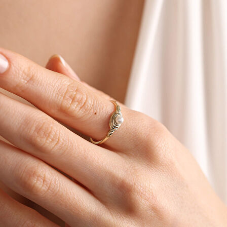 İnci Yüzük 14K Pearl