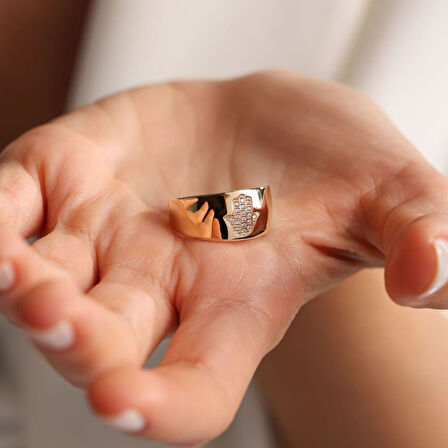 Altın Yüzük Özel Tasarım Hamsa