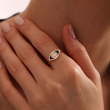 Altın Göz Yüzük Mineli