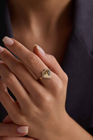 Altın Kalpli Yüzük Origami