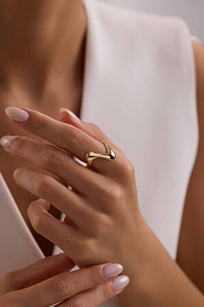 14 Ayar Altın Sarmal Tasarım Yüzük