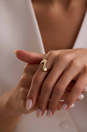 14 Ayar Altın Sarmal Tasarım Yüzük