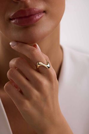 14 Ayar Altın Sarmal Tasarım Yüzük