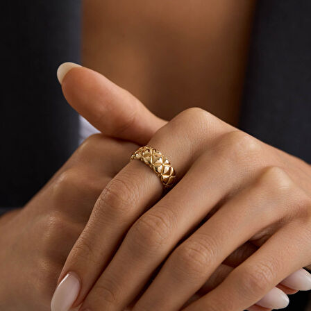 Elegant Line 14 Ayar Altın Yüzük 7mm