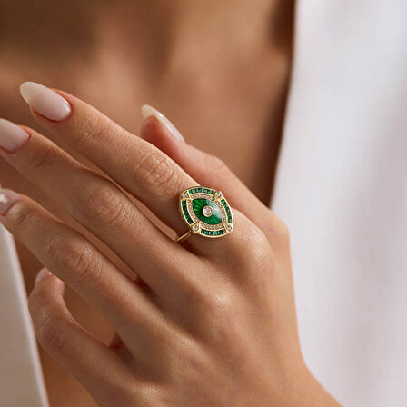 Emerald Vision 14 Ayar Altın Yüzük