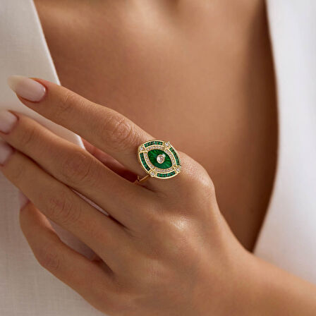 Emerald Vision 14 Ayar Altın Yüzük