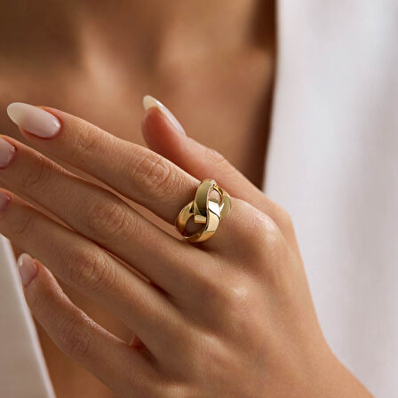 Aurora Flow 14 Ayar Altın Yüzük