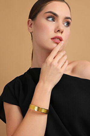 8 Ayar Altın Bilezik Trabzon Hasır 15 mm