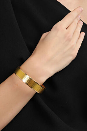 8 Ayar Altın Bilezik Trabzon Hasır 15 mm