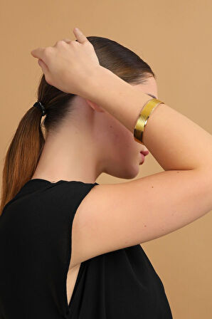 8 Ayar Altın Bilezik Trabzon Hasır 15 mm