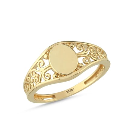14 Ayar Kişiye Özel İsim Yazılabilir Altın Yüzük 1,85 Gr