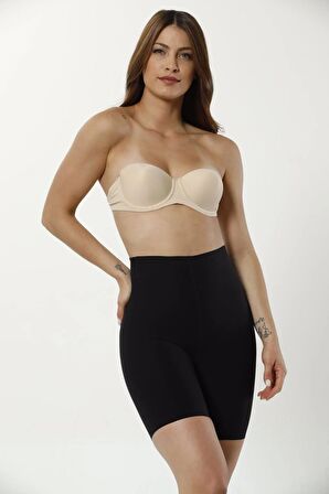 Kadın Lazer Kesim Siyah Hayalet Korse Dizüstü Paçalı Korse 2001