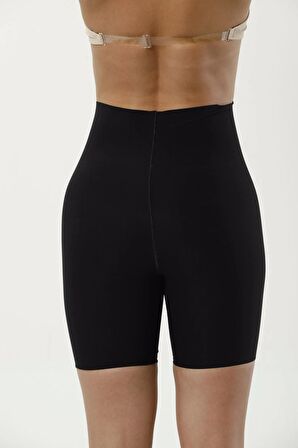 Kadın Lazer Kesim Siyah Hayalet Korse Dizüstü Paçalı Korse 2001