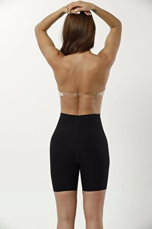 Kadın Lazer Kesim Siyah Hayalet Korse Dizüstü Paçalı Korse 2001