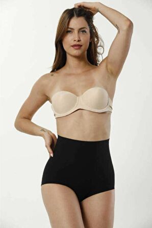 Kadın Siyah Lazer Kesim Slip Korse 2005