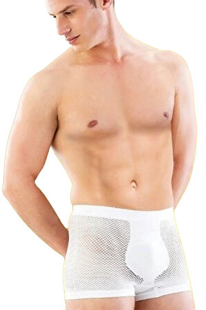 Erkek Beyaz Dikişsiz Boxer