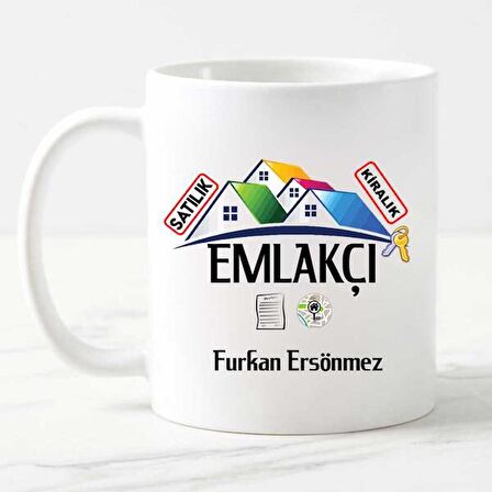 Emlakçıya Hediye Kupa Bardak