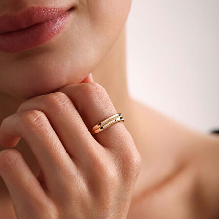 Ajda Yüzük 14 Ayar Tırtık Bezel