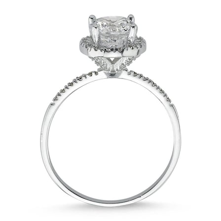 Beyaz Altın Tektaş Yüzük 1.00 karat Zirconia
