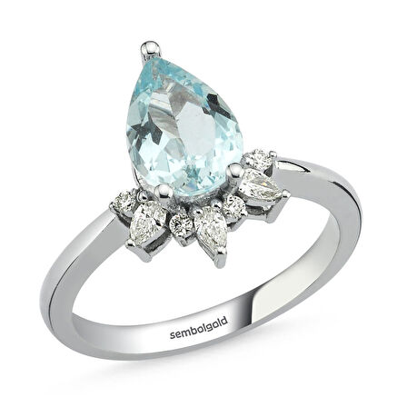 1.65 Karat Pırlanta Yüzük G-SI Beyaz Altın