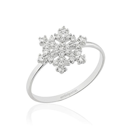 Kartanesi Beyaz Altın Yüzük 14K