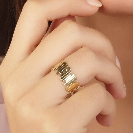 ZigZag Altın Yüzük 14K Gold