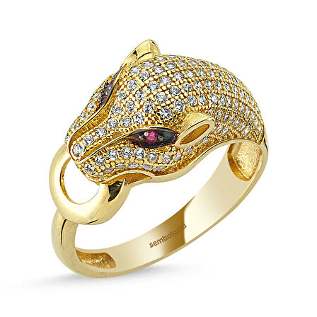 Kaplan Altın Yüzük 14K Gold