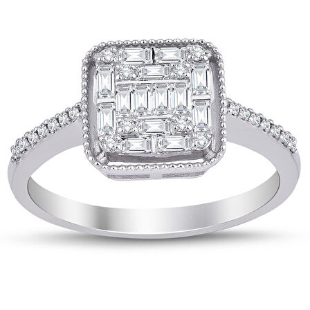 0.35 ct. Pırlanta Baget Yüzük